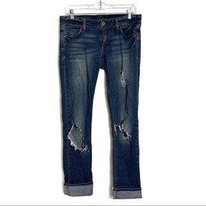 Armani Exchange Short Mid Rise Straight Leg Jeans